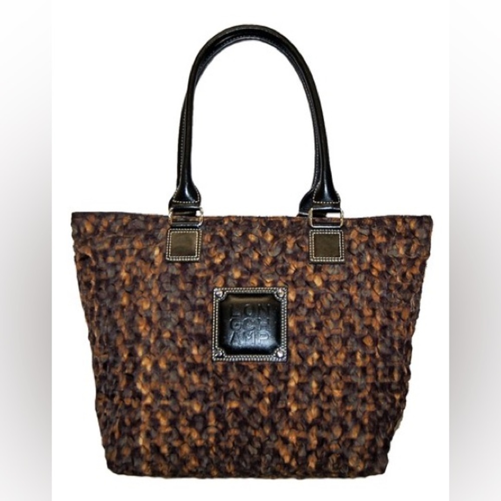 Longchamp Black/olive/tan multi Tote Bag